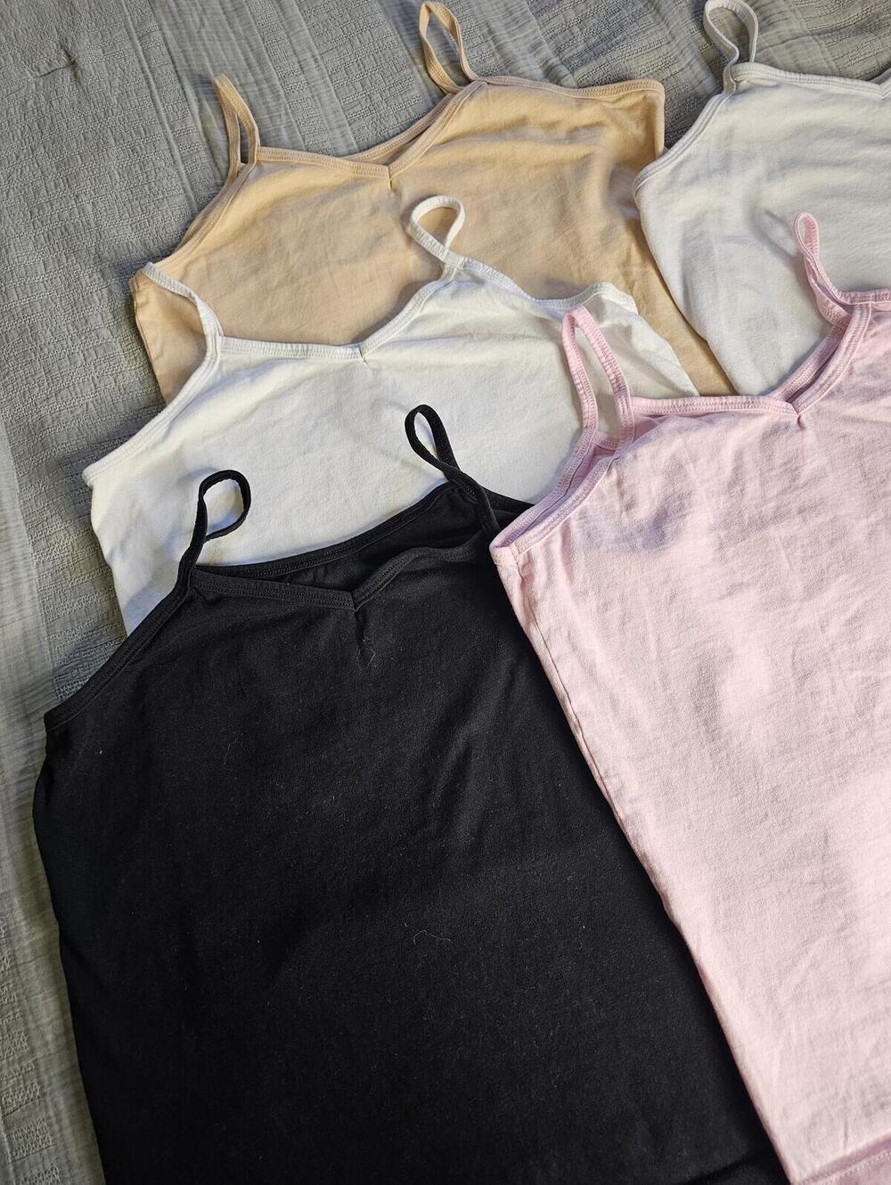 Hanes Girl's Cotton Camisoles 5-Pack Multi Colors Size XL